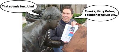 John Derevlany consults with Harry Culver, Founder of CulverCity